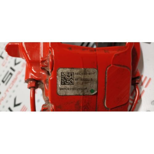 FRONT BRAKE CALIPER WITH PADS - RIGHT - RED {MS_MSR} б/у