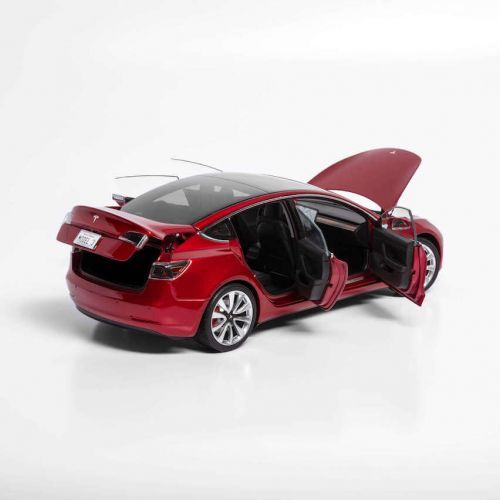 Оригинальная модель Tesla 3 Multi Coat Red в масштабе 1:18