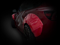 Обвес для Tesla Model 3  "Cyber 3 Aero" з кованного карбону {M3}